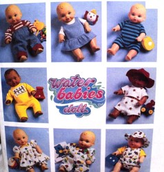 6277 6276 WATERBABIES 12''-22'' DOLL T-SHIRT,ROMPER,DRESS PATTERN